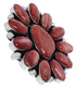 Large Statement Silver Southwest Red Oyster Ring Size 8-1/2 YX36032